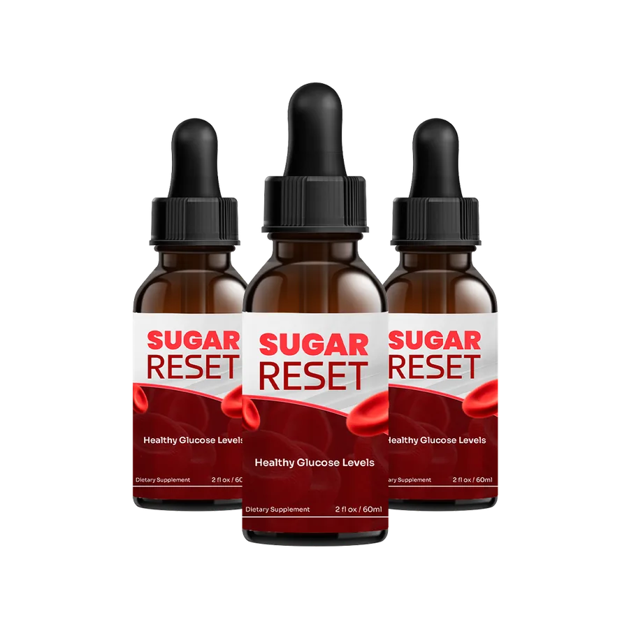 Sugar Reset healthy glucose levels liquid drops — three bottle package, 60 mL each